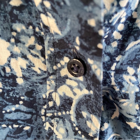 Lauren Ralph Lauren Women's Button Up Blue Shirt Medium Floral Long Sleeves - Picture 5 of 9